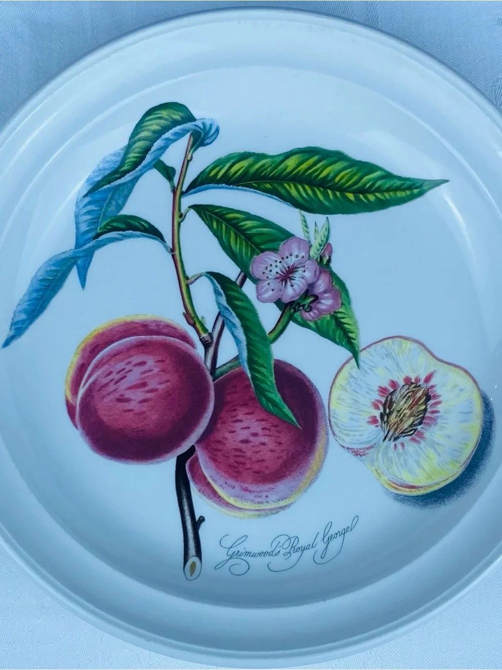 Set of 4 Vintage Portmeirion Pomana Dessert Plates 7.35” Fruit Goddess Design
